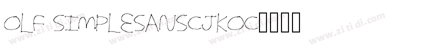 OLF SimpleSansCJKOC字体转换